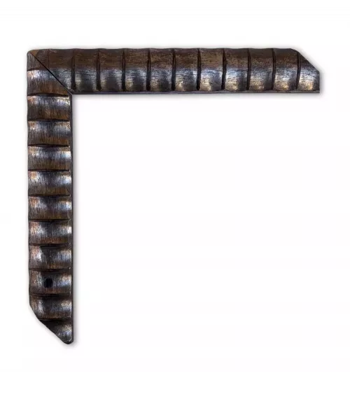 MOLDURA CON RAYAS PLATA