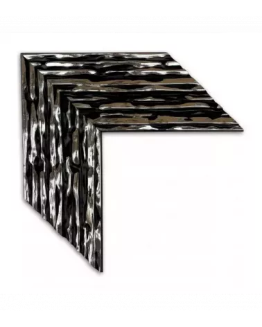 MOLDURA MODERNA CON DISEÑO A RAYAS PLATA