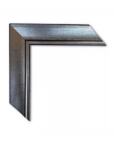 MOLDURA PINO 7501 PLATA CÁLIDA ROZADA FONDO ROJO