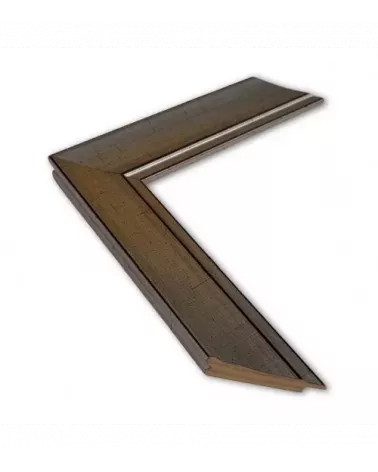 MOLDURA PINO 7501 PLATA CÁLIDA ROZADA FONDO ROJO