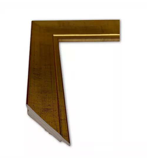 MOLDURA ORO ROZADO FONDO ROJO