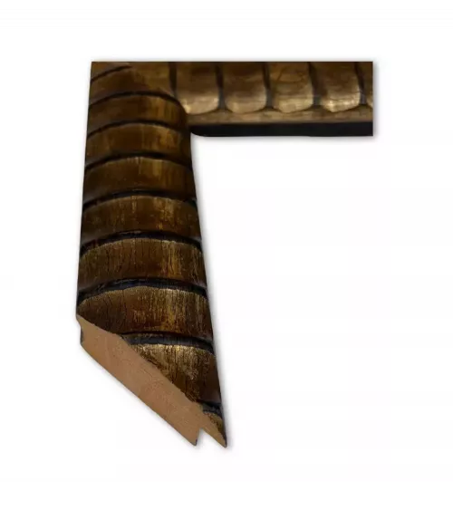 MOLDURA DORADA CLÁSICA RAYADA