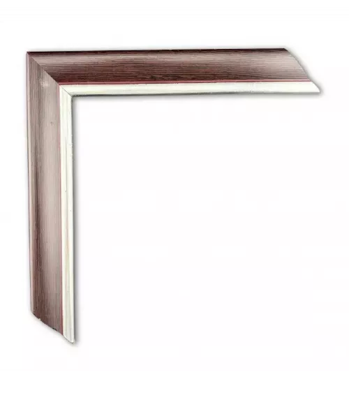 MOLDRA COLOR WENGUE CON BORDE INTERIOR PLATA