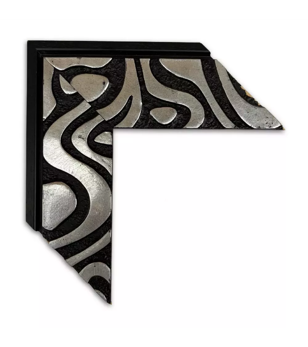 MOLDURA MODERNA CON DISEÑO Y BORDES NEGRO