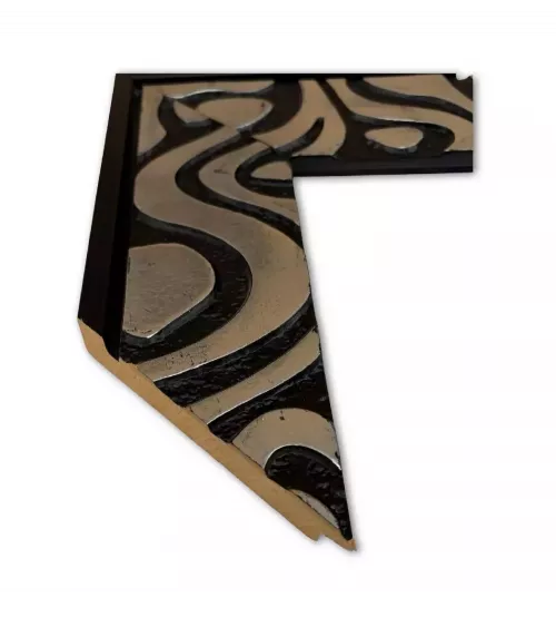 MOLDURA MODERNA CON DISEÑO Y BORDES NEGRO