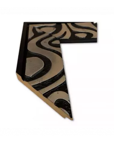 MOLDURA MODERNA CON DISEÑO Y BORDES NEGRO