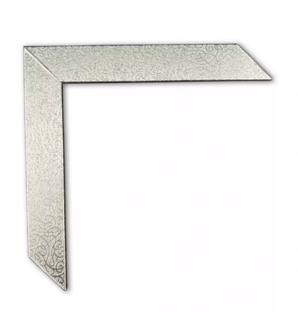 MOLDURA ECONÓMICA PLATA CON DISEÑO