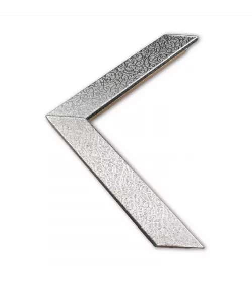 MOLDURA ECONÓMICA PLATA CON DISEÑO