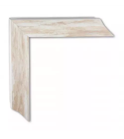 MOLDURA MODERNA COLOR CREMA CANTO BLANCO