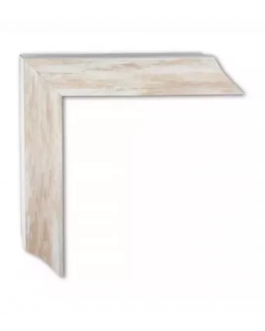 MOLDURA MODERNA COLOR CREMA CANTO BLANCO