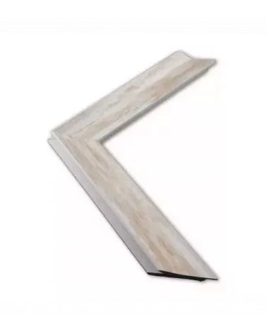MOLDURA MODERNA COLOR CREMA CANTO BLANCO