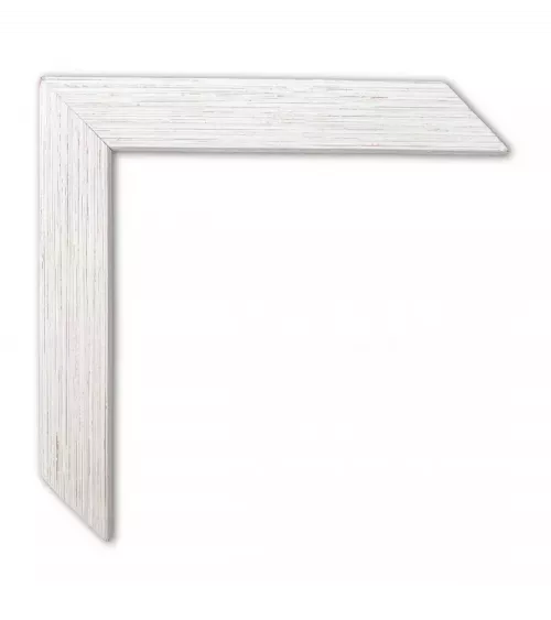 MOLDURA BLANCA CON LINEAS COLOR MADERA