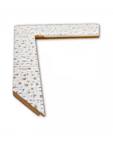 MOLDURA BLANCA CON CUADRADOS