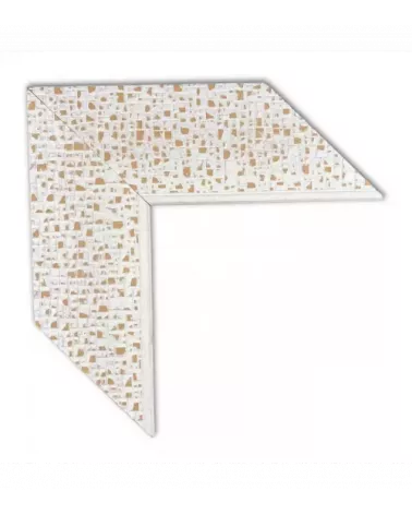 MOLDURA BLANCA CON DISEÑO DE CUADRADOS