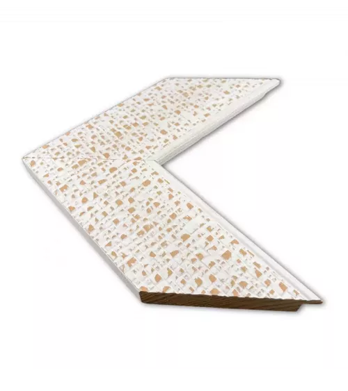 MOLDURA BLANCA CON DISEÑO DE CUADRADOS