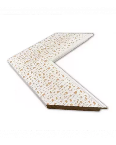 MOLDURA BLANCA CON DISEÑO DE CUADRADOS