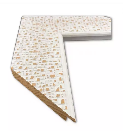 MOLDURA BLANCA CON DISEÑO DE CUADRADOS