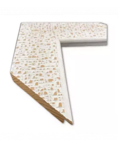 MOLDURA BLANCA CON DISEÑO DE CUADRADOS