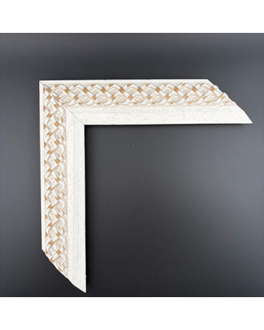 Moldura blanca/decape rustica 51 x 25 cm  Marco a medida | Ref. 328-235