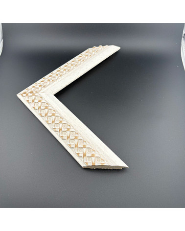 Moldura blanca/decape rustica 51 x 25 cm  Marco a medida | Ref. 328-235