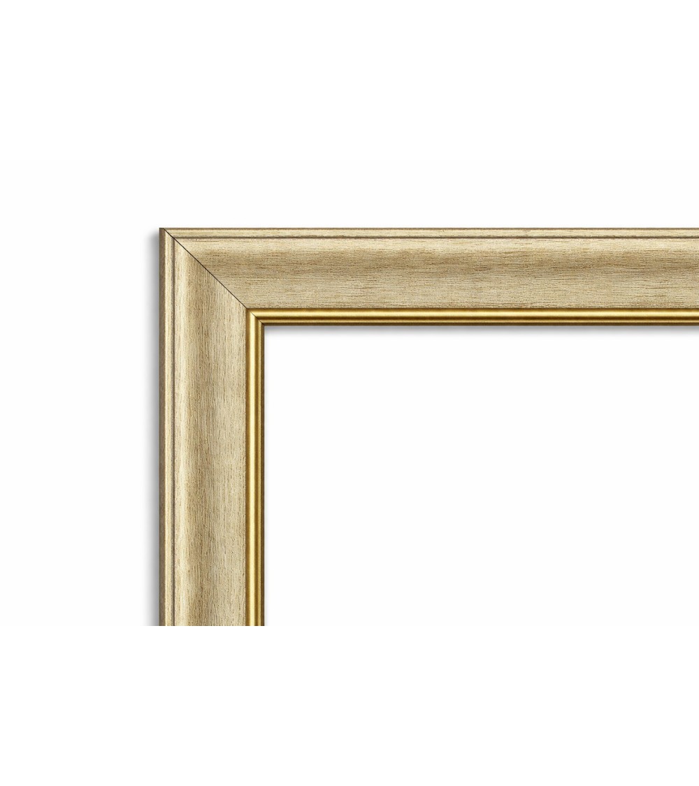 Moldura plata fina básica 43 x 15 cm  Marco a medida | Ref. 217-023