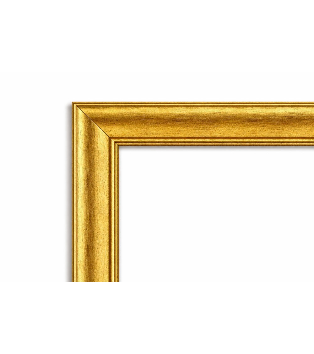 Moldura oro fina básica 43 x 15 cm  Marco a medida | Ref. 217-039