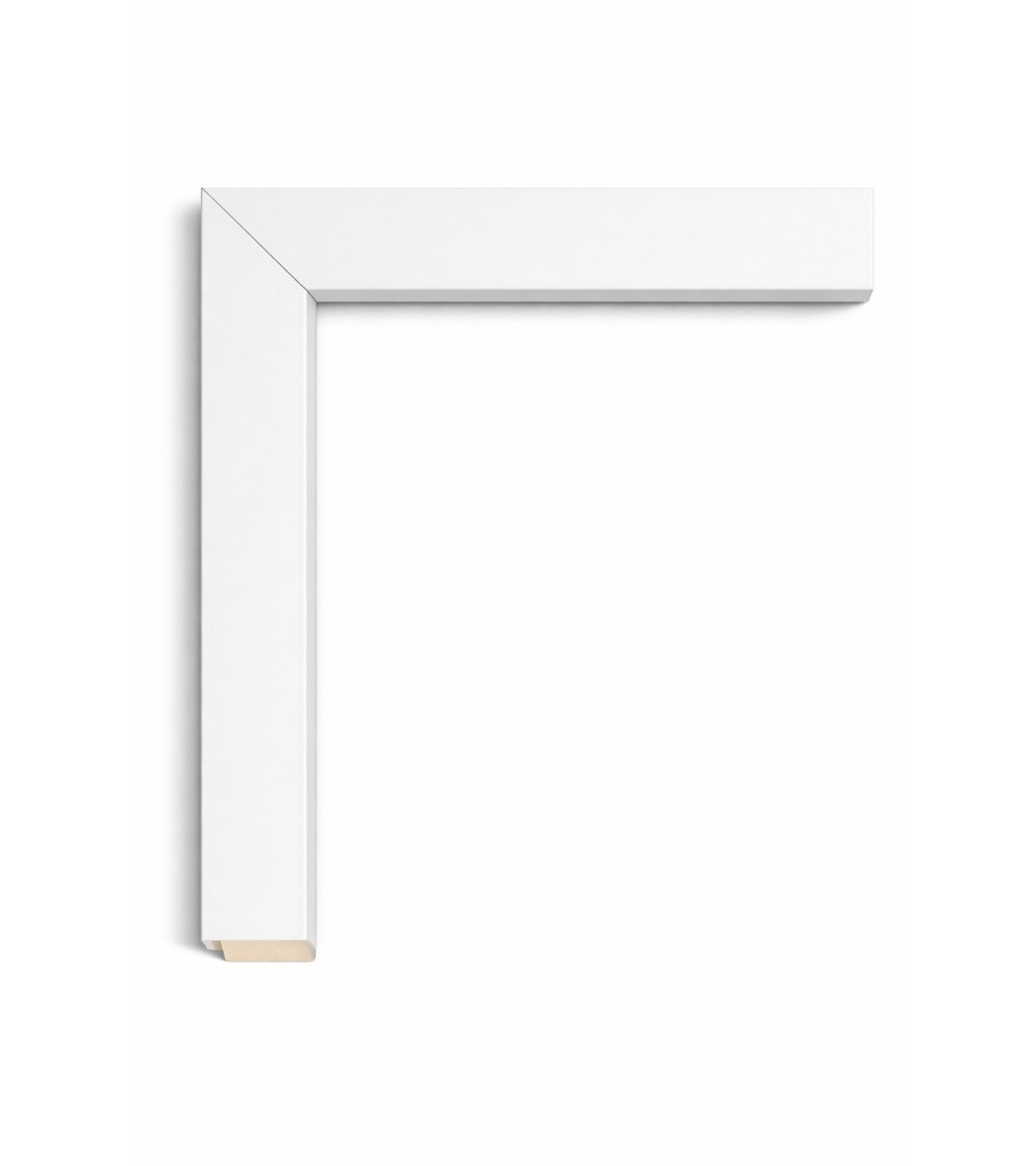 Moldura blanca mate fina básica 43 x 15 cm  Marco a medida | Ref. 217-550