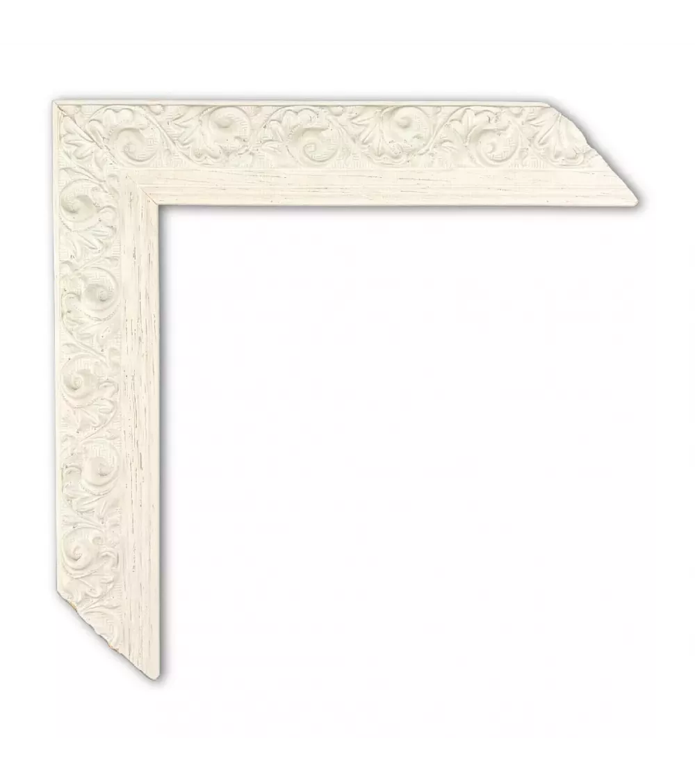 MOLDURA BLANCA CON DISEÑO